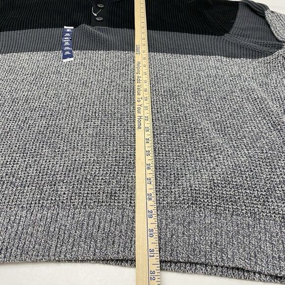 New Izod Men's 4XL Quarter Button Shelter Island Color Block Pullover Sweater - Picture 7 of 10